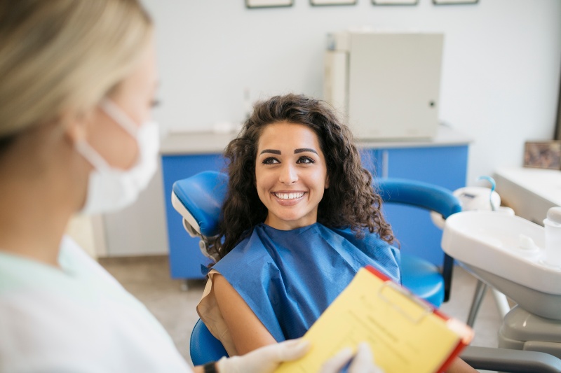 Patient consultation during a dental appointment in a modern clinic in Mokena, IL